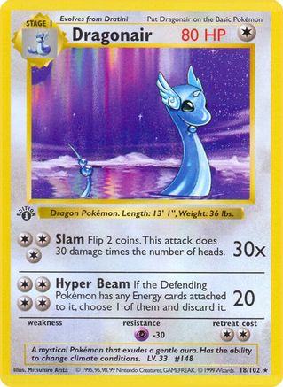 Dragonair 18 - [Base Set Shadowless] 1st Edition