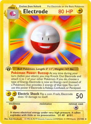 Electrode 21 - [Base Set Shadowless] Unlimited