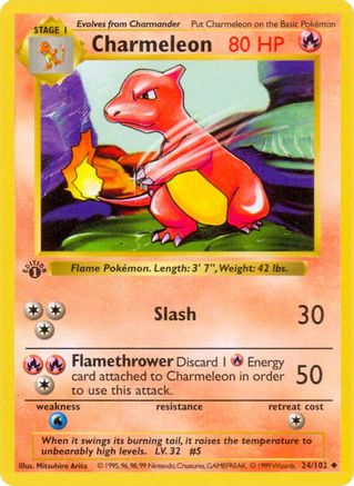Charmeleon 24 - [Base Set Shadowless] Unlimited