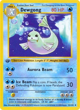 Dewgong 25 - [Base Set Shadowless] Unlimited