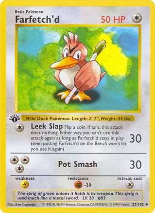 Farfetch'd 27 - [Base Set Shadowless] 1st Edition
