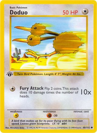 Doduo 48 - [Base Set Shadowless] 1st Edition