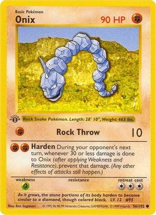 Onix 56 - [Base Set Shadowless] 1st Edition