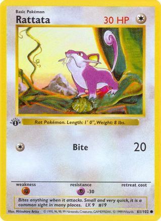 Rattata 61 - [Base Set Shadowless] Unlimited