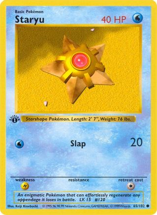 Staryu 65 - [Base Set Shadowless] 1st Edition