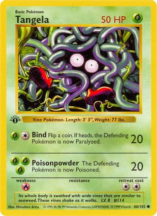 Tangela 66 - [Base Set Shadowless] Unlimited