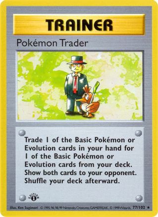 Pokemon Trader (77/102) [Base Set Shadowless Unlimited]