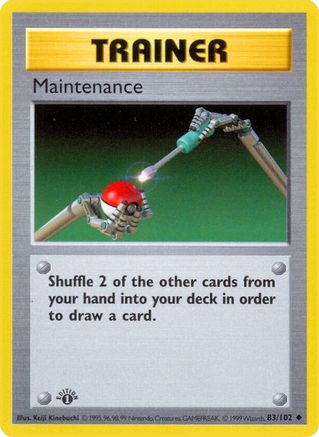 Maintenance 83 - [Base Set Shadowless] 1st Edition