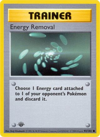 Energy Removal 92 - [Base Set Shadowless] 1st Edition