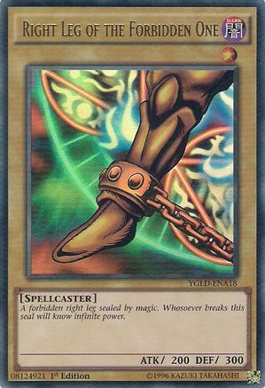 Right Leg of the Forbidden One (YGLD-ENA18) - King of Games: Yugi's Legendary Decks Unlimited