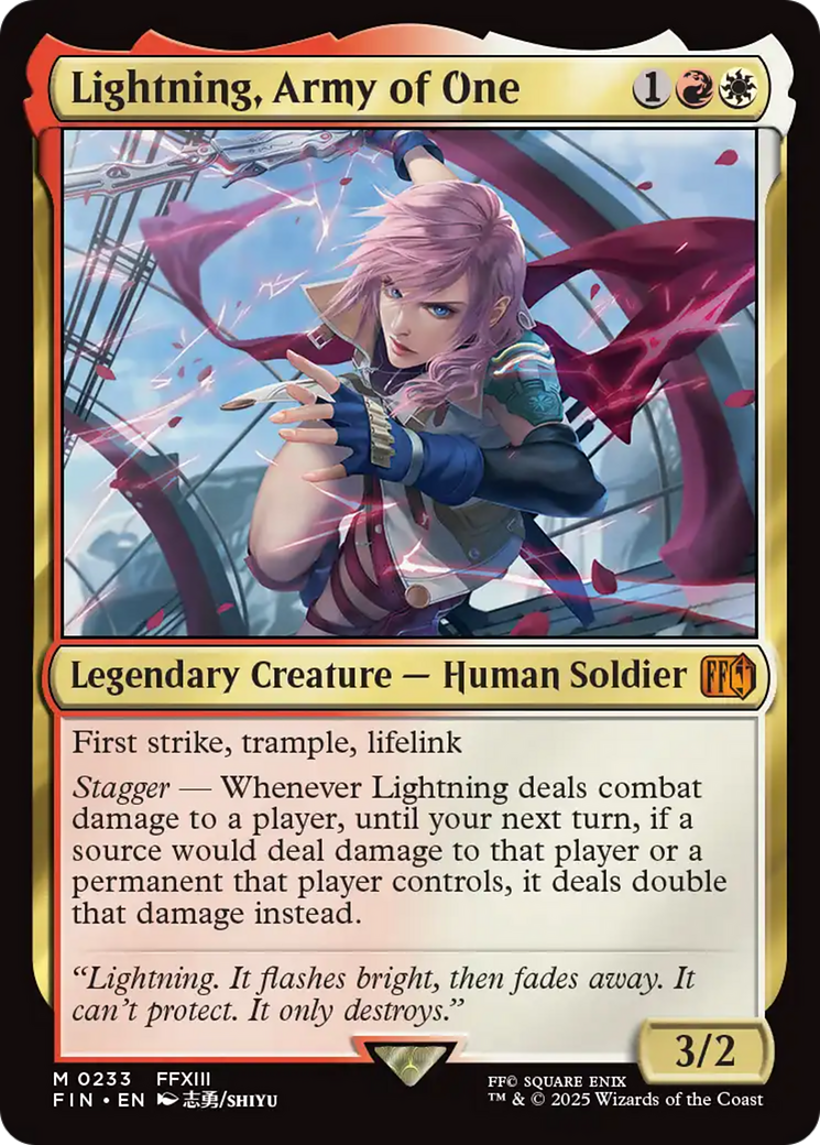 Lightning, Army of One (FIN-233) - [FINAL FANTASY] Foil
