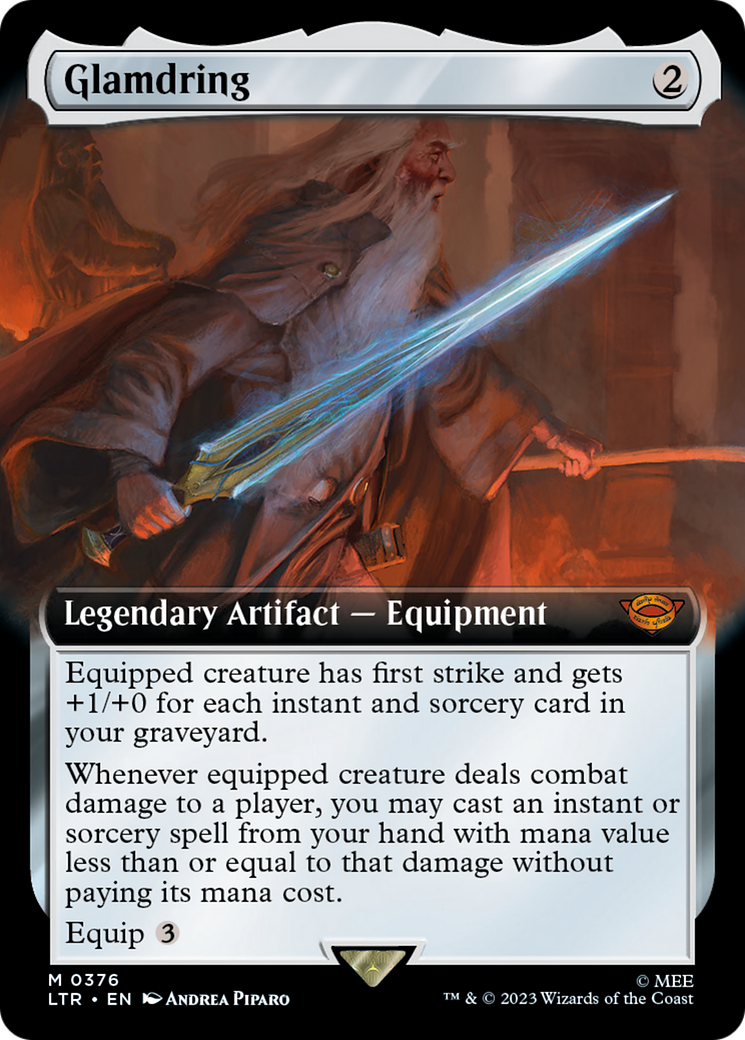 Glamdring (LTR-376) - [The Lord of the Rings: Tales of Middle-earth]: (Extended Art) Foil