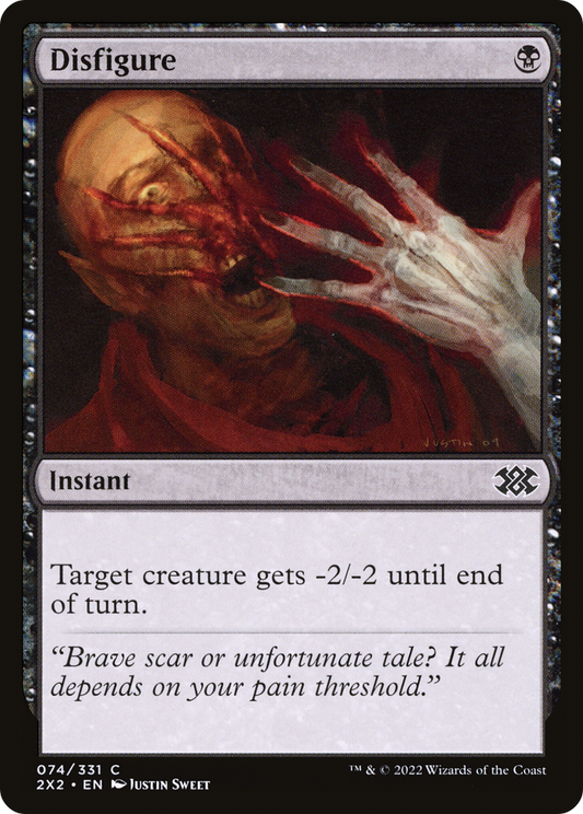 Disfigure (2X2-074) - [Double Masters 2022] Foil