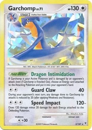Garchomp (5/147) (Cracked Ice Holo) (Thème Deck exclusif) [Platine : Supreme Victors] 