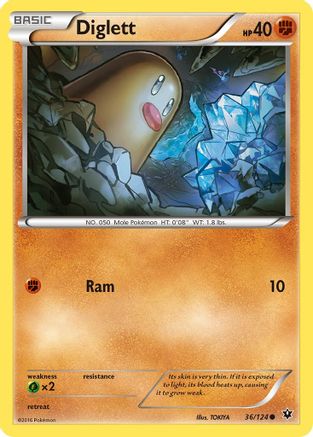 Diglett 36/124 - [XY  Fates Collide]