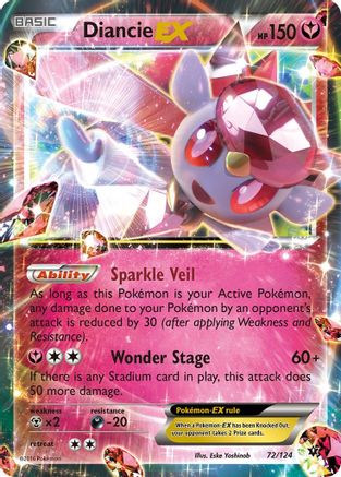 Diancie EX 72/124 - [XY  Fates Collide] Holofoil