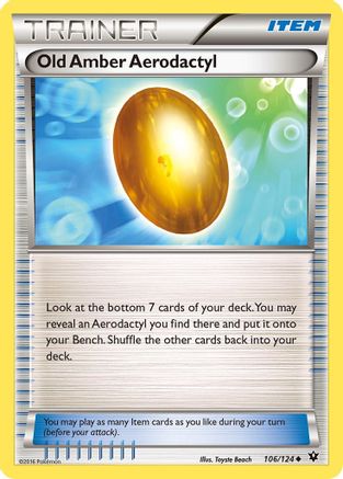 Old Amber Aerodactyl/124 - [XY  Fates Collide]