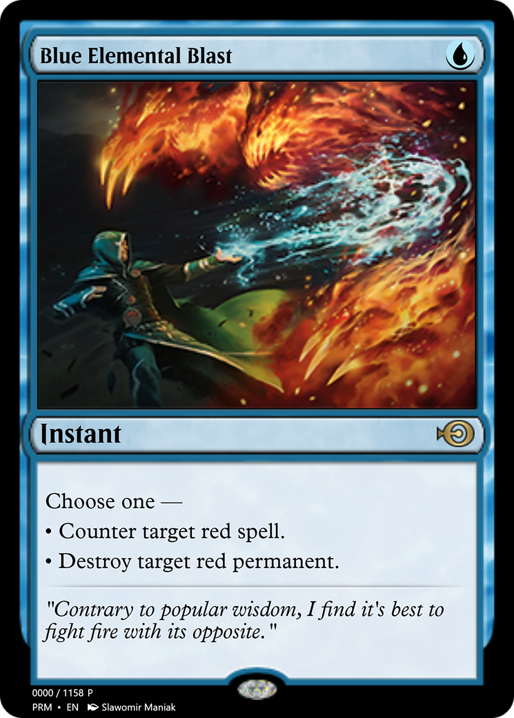 Blue Elemental Blast (PRM-70922) - [Magic Online Promos] Foil