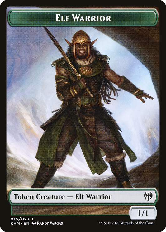 Elf Warrior (TKHM-015) - [Kaldheim Tokens] Foil