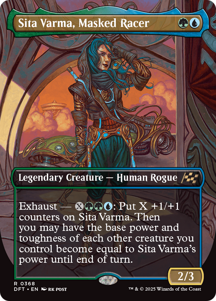 Sita Varma, Masked Racer (DFT-368) - [Aetherdrift] (Borderless) Foil
