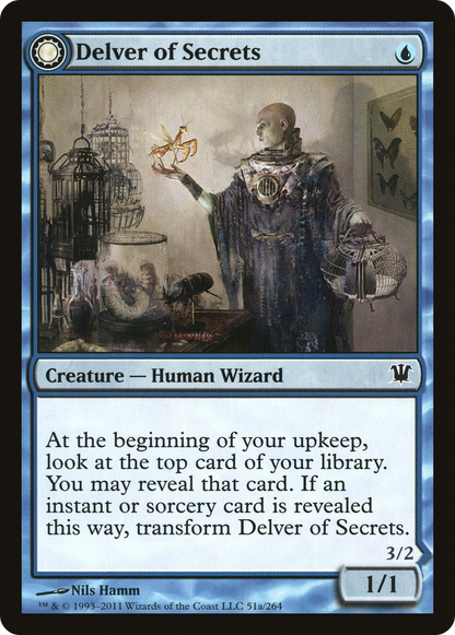 Delver of Secrets // Insectile Aberration (ISD-051) - [Innistrad]: (Double Faced Transform)