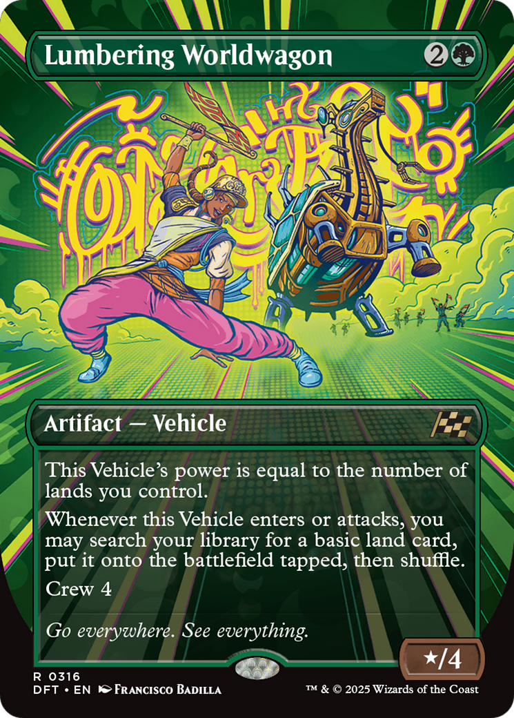 Lumbering Worldwagon (DFT-316) - [Aetherdrift] (Borderless) Foil