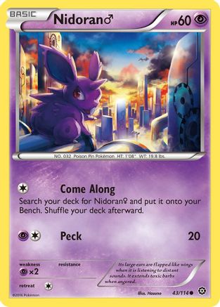 Nidoran M 43/114 - [XY  Steam Siege]