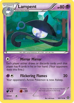 Lampent 49/114 - [XY  Steam Siege]