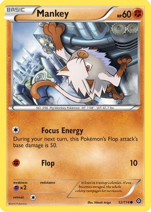 Mankey 52/114 - [XY  Steam Siege]