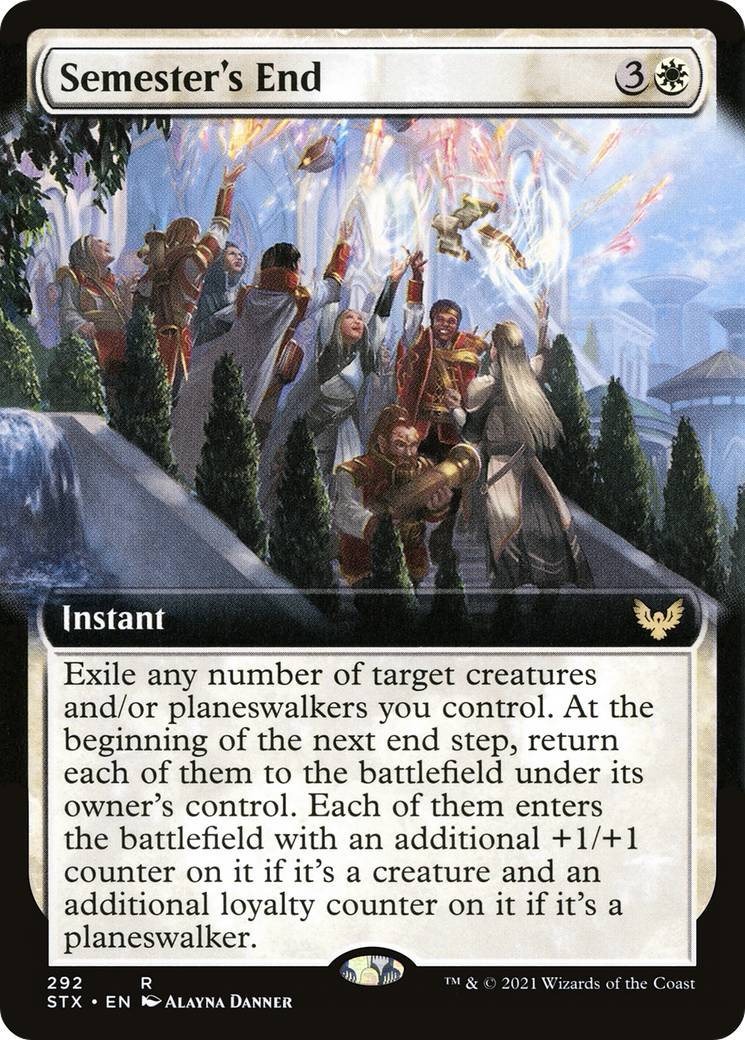Semester's End (Extended Art) (STX-292) - [Strixhaven: School of Mages]: (Extended Art)