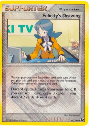 Felicity's Drawing - 098/106 (League Promo) 98 - [League & Championship Cards] Reverse Holofoil
