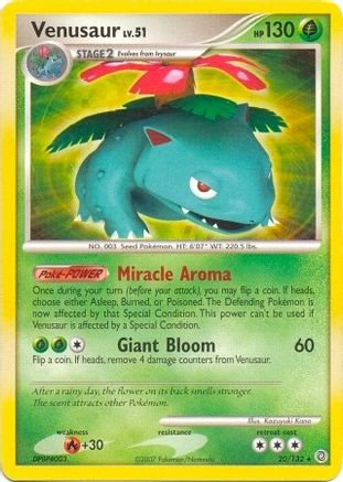 Venusaur (20/132) (Thème Deck exclusif) [Diamond &amp; Pearl : Secret Wonders] 