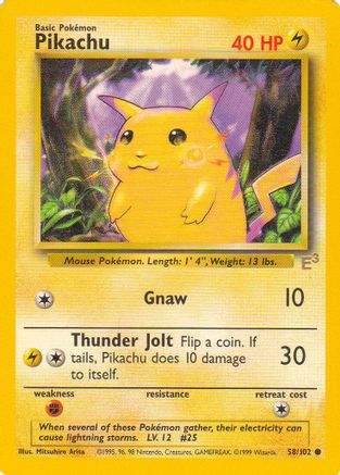 Pikachu (58/102) (Promo estampillée E3) [Cartes diverses] 