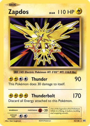 Zapdos 42/108 - [XY  Evolutions] Holofoil