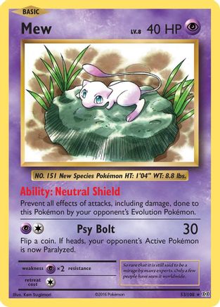 Mew (53/108) [XY : Évolutions] 