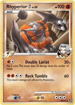 Rhyperior (32/111) (Exclusivité Theme Deck) [Platine : Rising Rivals] 
