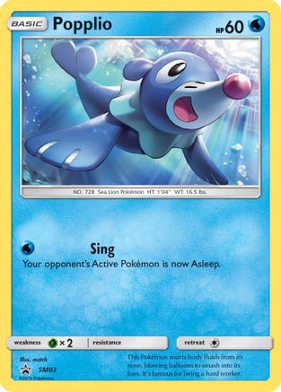 Popplio (SM03) [Soleil et Lune : Promos Black Star] 