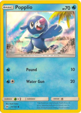 Popplio - 39/149 (Water Web Holo) 39 - [Miscellaneous Cards & Products] Holofoil