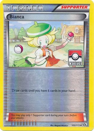 Bianca - 109/113 (Pokemon League) 109 - [League & Championship Cards] Reverse Holofoil
