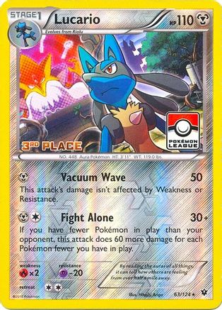 Lucario (63/124) (3e place de la promotion de la Ligue) [XY : Fates Collide] 
