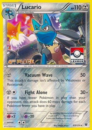 Lucario (63/124) (Promo de la Ligue 4e place) [XY : Fates Collide] 