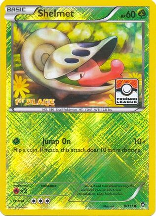 Shelmet - 8/111 (Pokemon League) [1st Place] - [League & Championship Cards] Reverse Holofoil