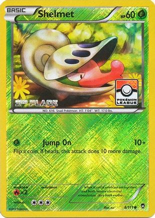 Shelmet - 8/111 (Pokemon League) [2nd Place] - [League & Championship Cards] Reverse Holofoil