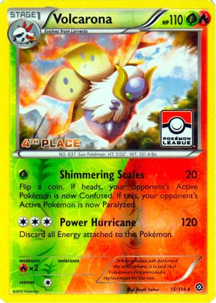 Volcarona (15/114) (Promo de la Ligue 4e place) [XY : Steam Siege] 