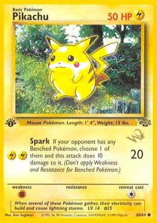 Pikachu [W Stamped] (60/64) [WoTC Promo]