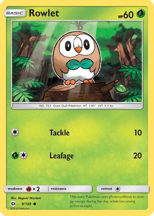 Rowlet (9/149) [Soleil et Lune : ensemble de base] 