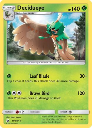 Decidueye (11/149) [Soleil et Lune : Ensemble de base] 