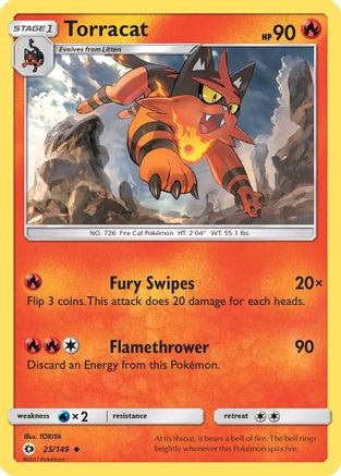 Torracat (25/149) [Soleil et Lune : ensemble de base] 