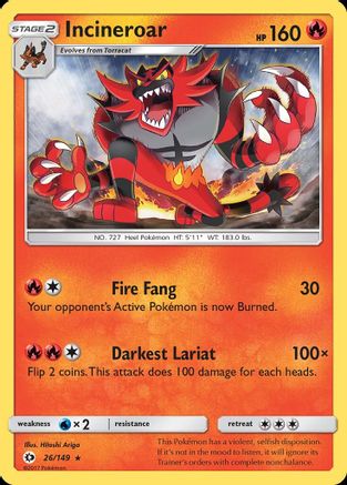 Incineroar 26/149 - [SM Base Set]
