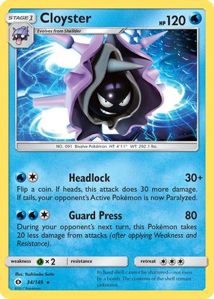 Cloyster 34/149 - [SM Base Set]
